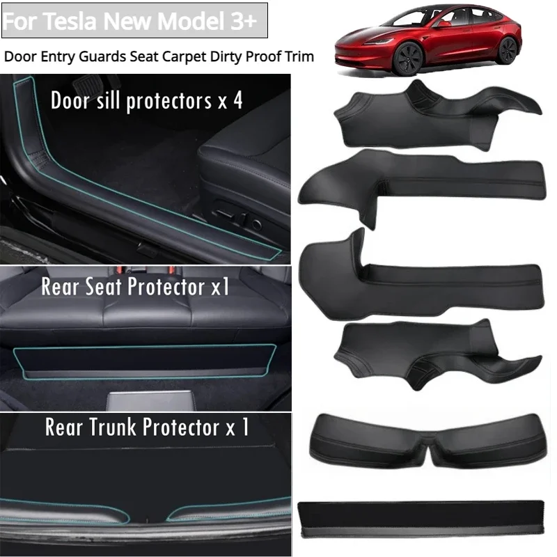 For Tesla Model 3 Highland 2024 Front Rear Door Sill Pad Door Welcome Pedal Threshold Strip New Model3+ Leather Car Accessories
For Tesla Model 3 Highland 2024 Front Rear Door Sill Pad Door Welcome Pedal Threshold Strip New Model3+ Leather Car Accessories