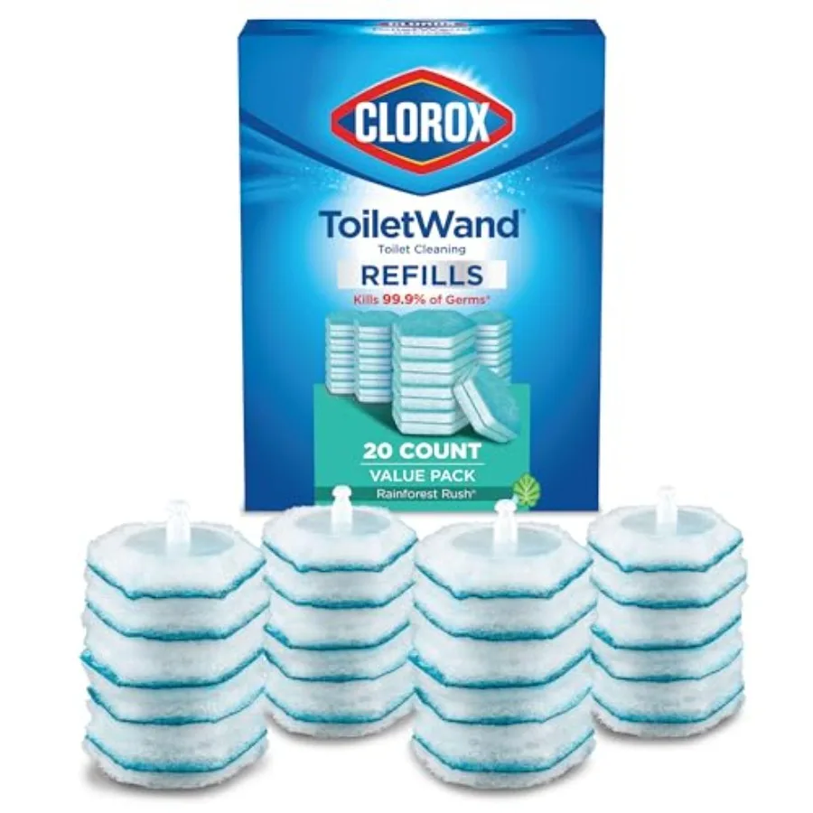 Clorox ToiletWand Toilet Cleaner Refills Toilet brush Rainforest Rush 20 Count
Clorox ToiletWand Toilet Cleaner Refills Toilet brush Rainforest Rush 20 Count