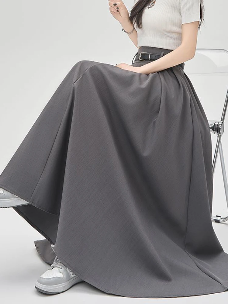 Gray Suit A-Line Skirt Women's Summer Small Size Hip Conceal Slimming Gored Skirt Long Umbrella Skirt Polyester Fiber
Gray Suit A-Line Skirt Women's Summer Small Size Hip Conceal Slimming Gored Skirt Long Umbrella Skirt Polyester Fiber