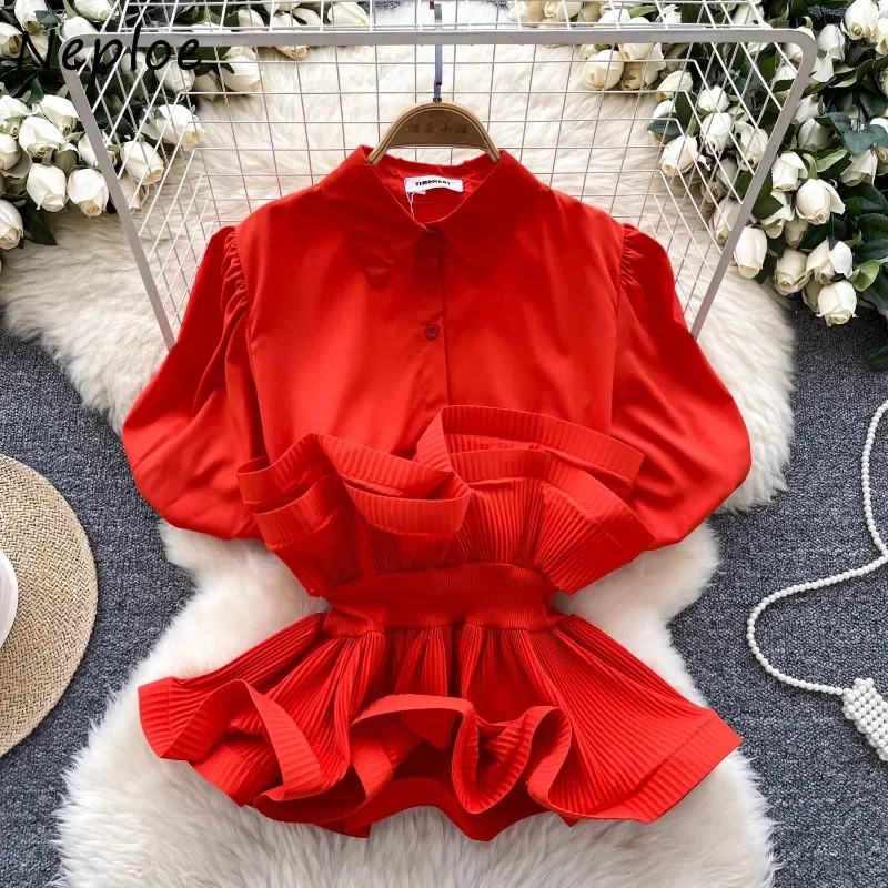 Neploe European Light Luxury High-End Blouses Femme 2025 Early Spring Lapel Collar Ruffled Edges Waist Cinched Puff Sleeve Shirt
Neploe European Light Luxury High-End Blouses Femme 2025 Early Spring Lapel Collar Ruffled Edges Waist Cinched Puff Sleeve Shirt