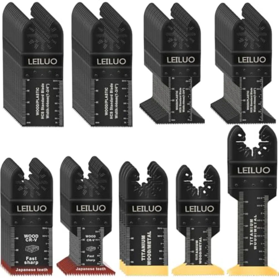 96 Pcs Multitool Blade Kits for Wood Nails Drywall Japanese Tooth Oscillating Saw Blades Titanium Oscillating Tool Accessories
96 Pcs Multitool Blade Kits for Wood Nails Drywall Japanese Tooth Oscillating Saw Blades Titanium Oscillating Tool Accessories