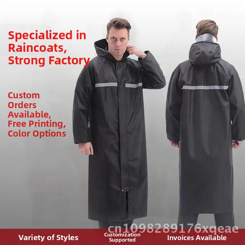 Мужской длинный плащ, водонепроницаемый светоотражающий цельный плащ для всего тела, защита труда, дождевик, черная ткань Оксфорд, XL-4XL
Мужской длинный плащ, водонепроницаемый светоотражающий цельный плащ для всего тела, защита труда, дождевик, черная ткань Оксфорд, XL-4XL