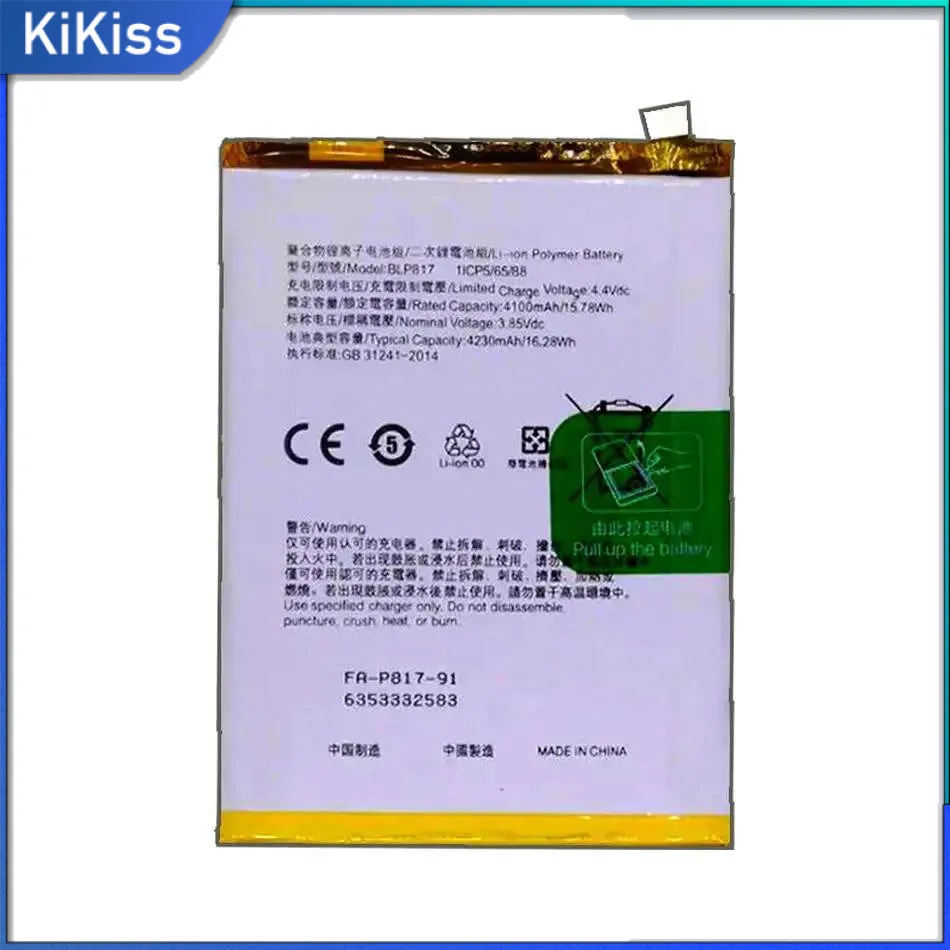 For Oppo A15 2020 A15S A16K X11 CPH2185 CPH2179 4230Mah Lightweight Mobile Phone Battery BLP817
For Oppo A15 2020 A15S A16K X11 CPH2185 CPH2179 4230Mah Lightweight Mobile Phone Battery BLP817
