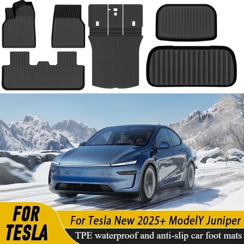New TPE Wear-resistant Foot Mats for Tesla Model Y Juniper 2025 Waterproof and Anti-slip Luggage Mats Car Interior Accessories
New TPE Wear-resistant Foot Mats for Tesla Model Y Juniper 2025 Waterproof and Anti-slip Luggage Mats Car Interior Accessories