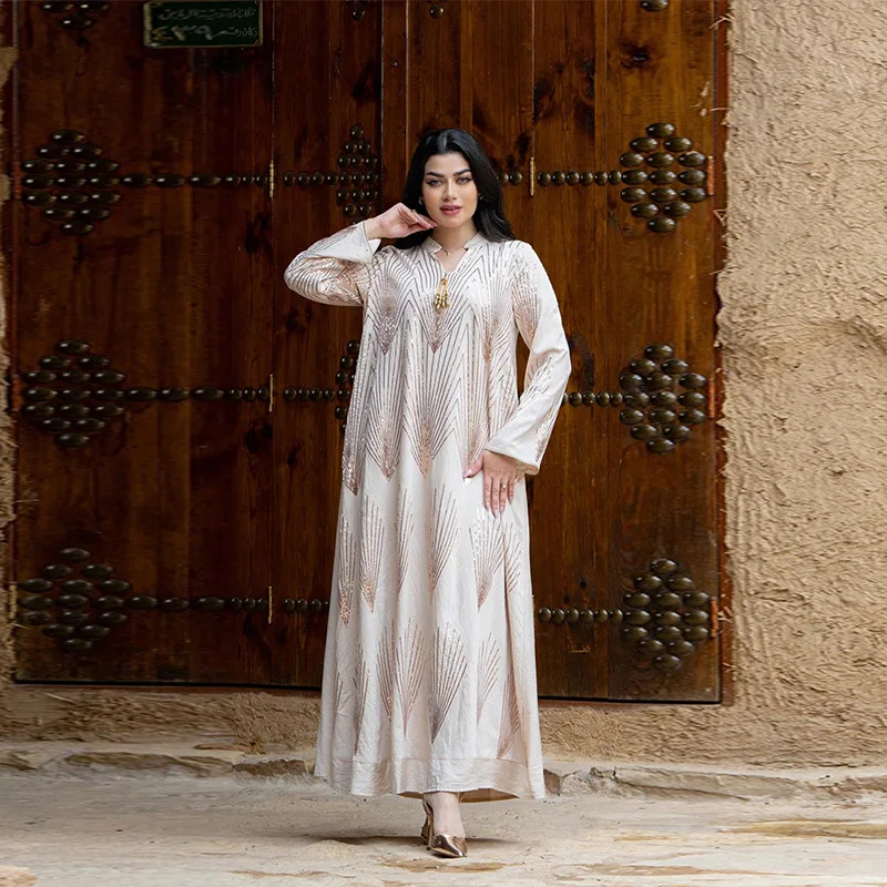 Ky1332 Fashionable Sequin Dress, Stylish And Elegant Loose-fitting Evening Gown For Banquets Ramadan Dubai Luxury Islam Elegant
Ky1332 Fashionable Sequin Dress, Stylish And Elegant Loose-fitting Evening Gown For Banquets Ramadan Dubai Luxury Islam Elegant
