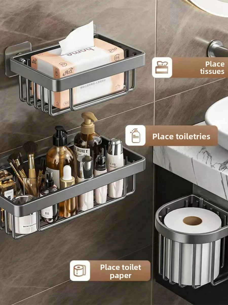 New Bathroom Toilet Paper Box Wall-Mounted Stainless Steel No-Punching Required Roll Paper Holder Storage Organizer
New Bathroom Toilet Paper Box Wall-Mounted Stainless Steel No-Punching Required Roll Paper Holder Storage Organizer