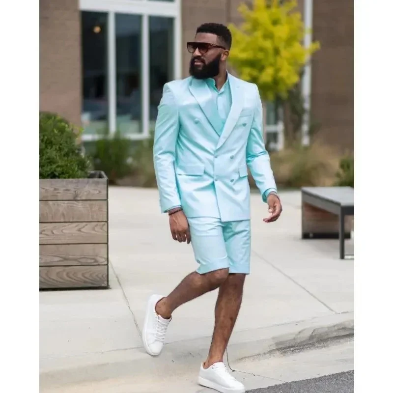 Casual Summer 2024 Beach Wedding Men Suits Jacket with Shorts 2 Piece Peak Lapel Double Breasted Formal Occasion Male Clothing
Casual Summer 2024 Beach Wedding Men Suits Jacket with Shorts 2 Piece Peak Lapel Double Breasted Formal Occasion Male Clothing