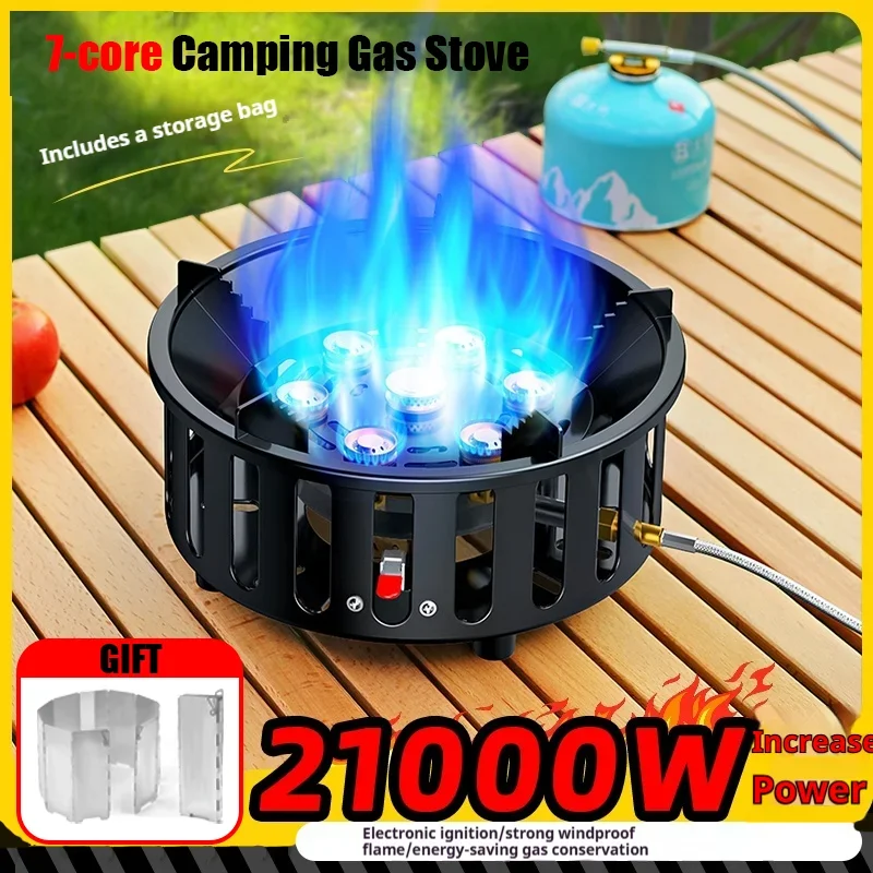 21000W High-Power Windproof Camping Gas Stove Outdoor Portable Burner with Electronic Ignition For Family Camping Survival Gear
21000W High-Power Windproof Camping Gas Stove Outdoor Portable Burner with Electronic Ignition For Family Camping Survival Gear