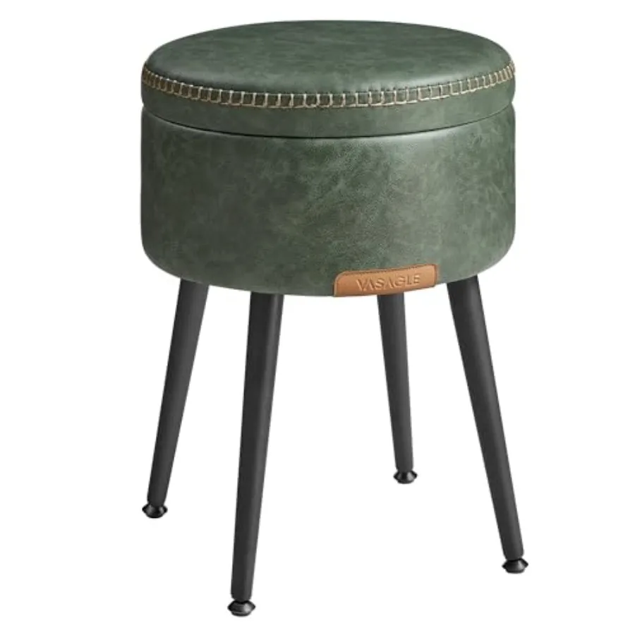EKHO Collection - Storage Ottoman Vanity Chair Stool Synthetic Leather with Stitching Mid-Century Modern Round Storage Seat wit
EKHO Collection - Storage Ottoman Vanity Chair Stool Synthetic Leather with Stitching Mid-Century Modern Round Storage Seat wit