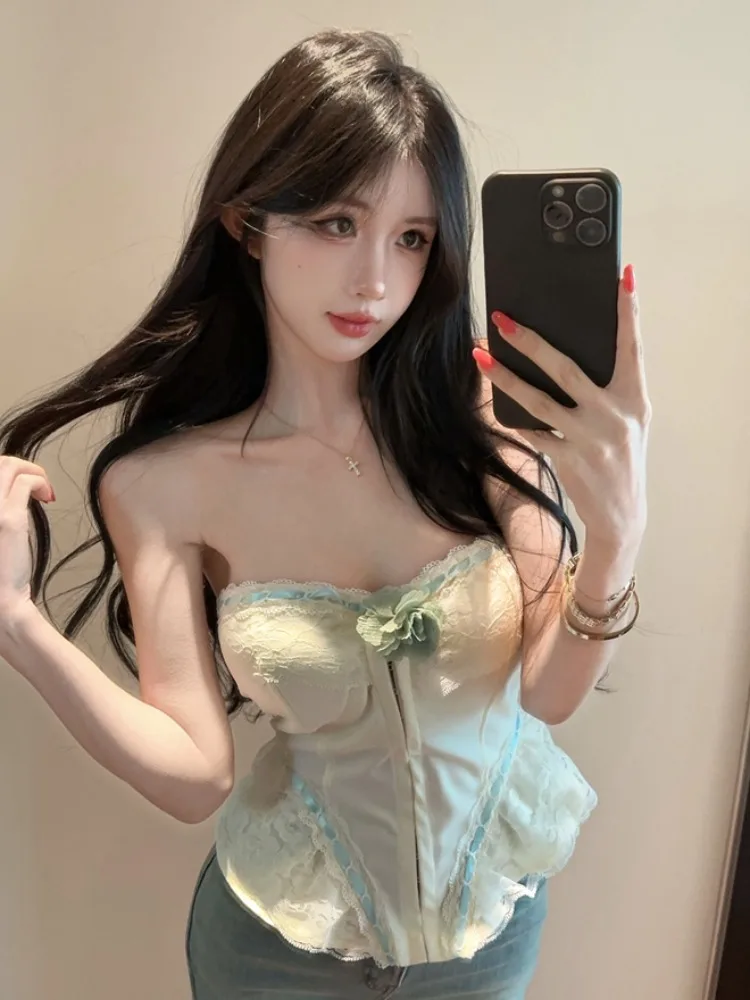 Retro Romantic Lace Fishbone Waist Cinched Tube Top Women's Summer Slim Fit Sexy Sleeveless Vest Tops Women Citywalk Breathab...
Retro Romantic Lace Fishbone Waist Cinched Tube Top Women's Summer Slim Fit Sexy Sleeveless Vest Tops Women Citywalk Breathab...