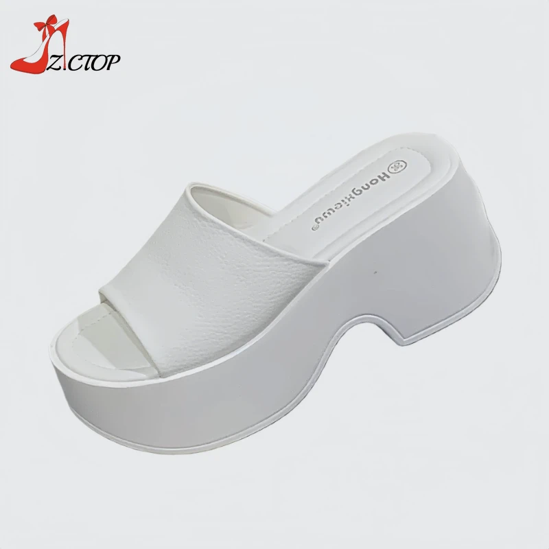 Summer Women Platform Slippers 8cm High Heel Wedges Sandals Casual Height Increasing Shoes White Black
Summer Women Platform Slippers 8cm High Heel Wedges Sandals Casual Height Increasing Shoes White Black