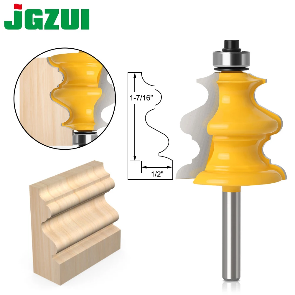 6mm 1/4" Shank Waist Handrail Wood Router Bit Cabinet Wardrobe Decorative Floral Line Edge Molding Curve Profile Milling Cutter
6mm 1/4" Shank Waist Handrail Wood Router Bit Cabinet Wardrobe Decorative Floral Line Edge Molding Curve Profile Milling Cutter
