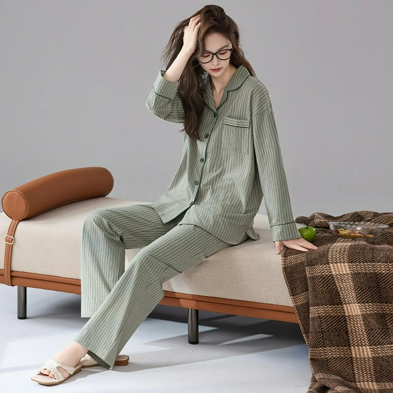 7A Antibacterial Class A Pajamas Women's Super Soft Pure Cotton Casual Spring and Autumn Printing Long Sleeves Loungewear Set
7A Antibacterial Class A Pajamas Women's Super Soft Pure Cotton Casual Spring and Autumn Printing Long Sleeves Loungewear Set
