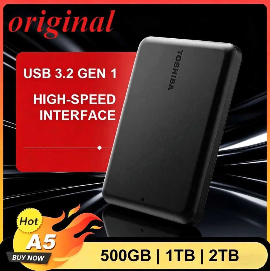 OEM For Toshiba A5 Series Small Black Portable Hard Drive High-Speed USB 3.2 Gen1 500GB/1TB/2TB Compatible With Mac
OEM For Toshiba A5 Series Small Black Portable Hard Drive High-Speed USB 3.2 Gen1 500GB/1TB/2TB Compatible With Mac