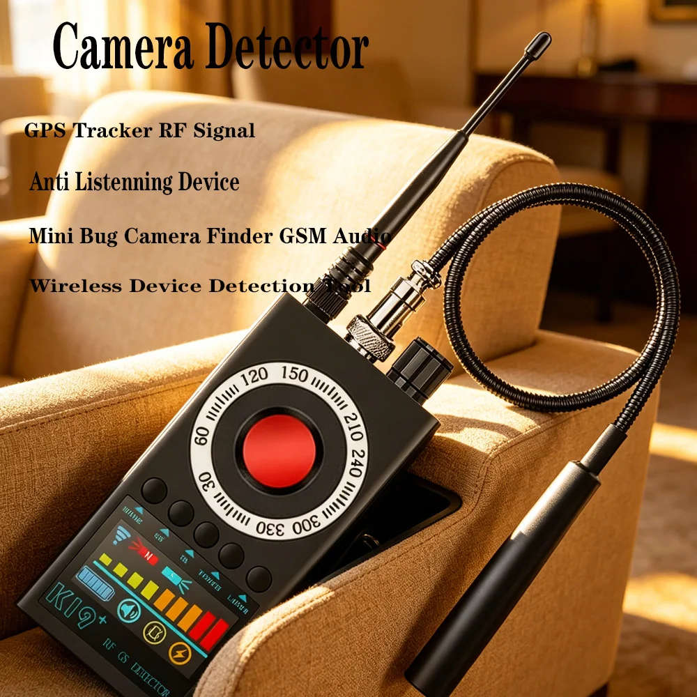 New K19+ Eavesdropping Hidden Camera Detector RF Wireless Gsm Sound Signal Wiretapping GPS Tracker Spy Cam Detector Bug Finder
New K19+ Eavesdropping Hidden Camera Detector RF Wireless Gsm Sound Signal Wiretapping GPS Tracker Spy Cam Detector Bug Finder