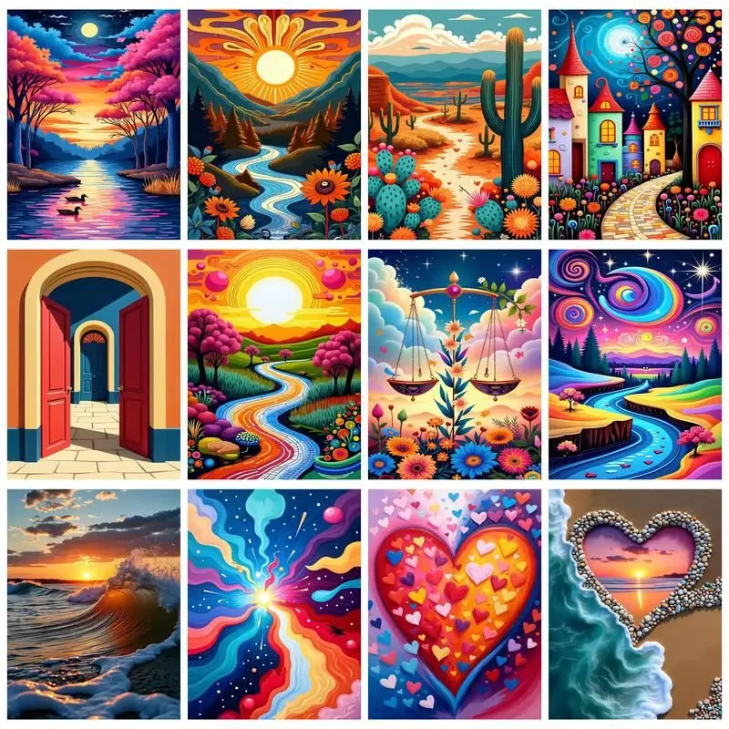 GATYZTORY Painting By Number Colorful Landscape DIY Pictures By Numbers Kits Drawing On Canvas HandPainted Paintings Home Decor
GATYZTORY Painting By Number Colorful Landscape DIY Pictures By Numbers Kits Drawing On Canvas HandPainted Paintings Home Decor