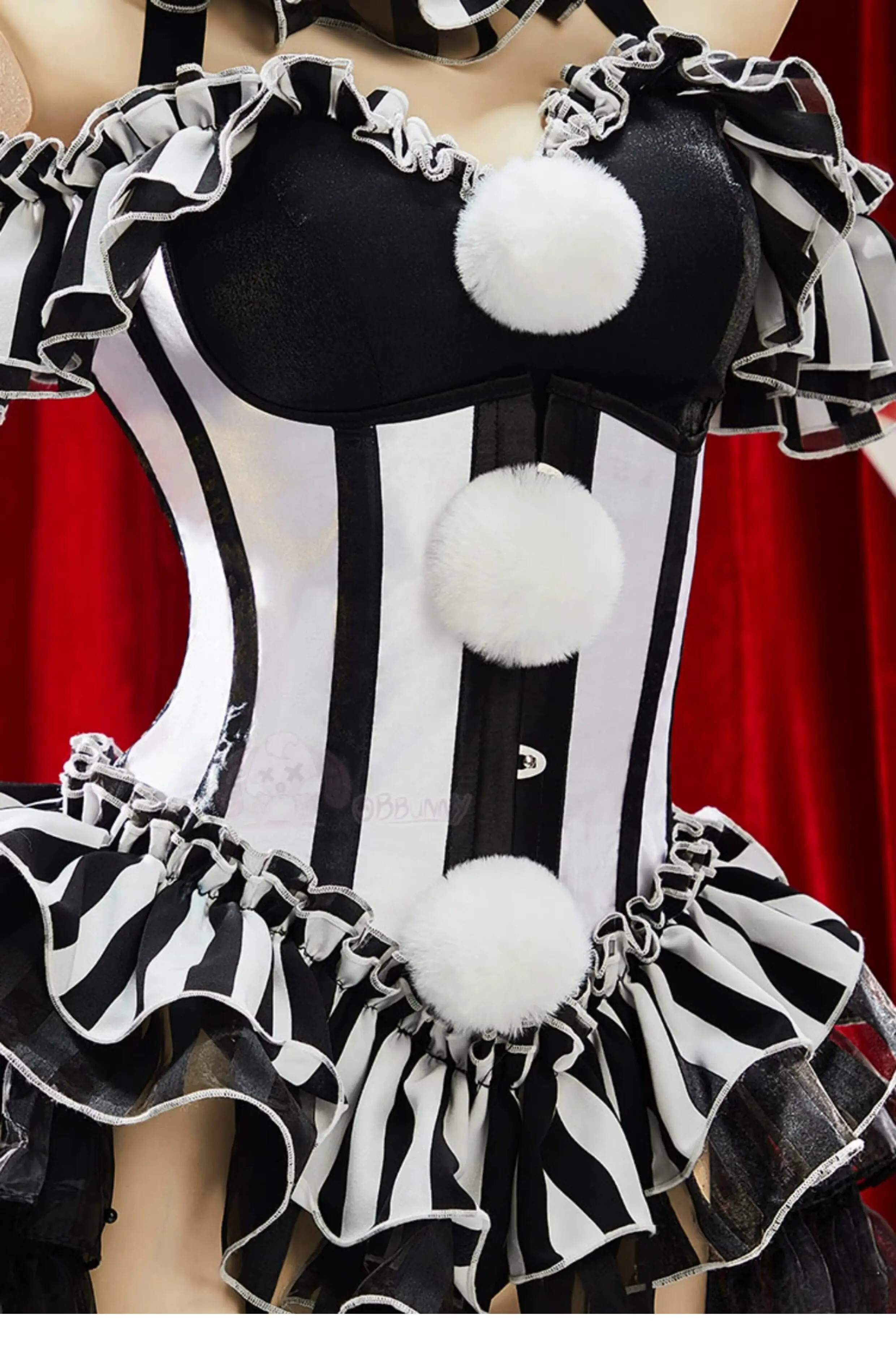 Original Striped Clown Horror Dark Gothic Corset Mini Skirt, Niche Design Fitted Bustier
Original Striped Clown Horror Dark Gothic Corset Mini Skirt, Niche Design Fitted Bustier