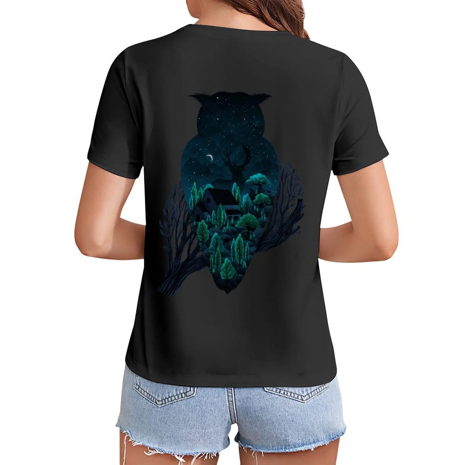 Owlscape T-Shirt customs design your own Blouse new edition vintage clothes t shirt for Women
Owlscape T-Shirt customs design your own Blouse new edition vintage clothes t shirt for Women