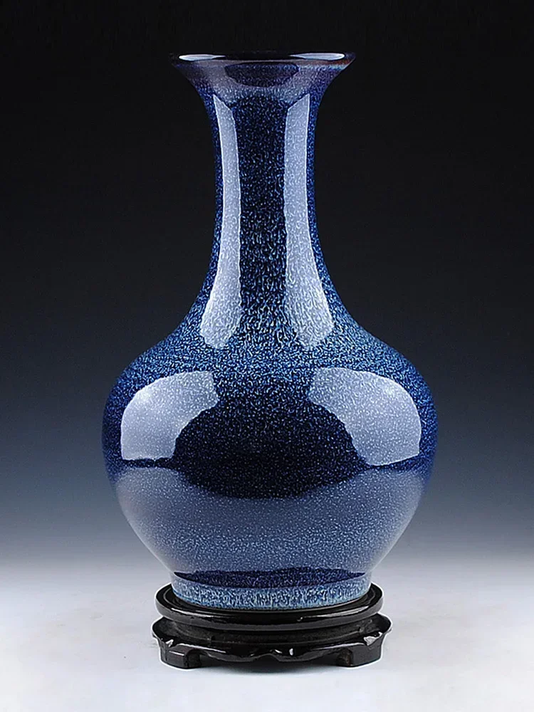 Ceramic vase ornament kiln change blue porcelain vase creative porcelain living room flower arrangement Chinese home decoration
Ceramic vase ornament kiln change blue porcelain vase creative porcelain living room flower arrangement Chinese home decoration