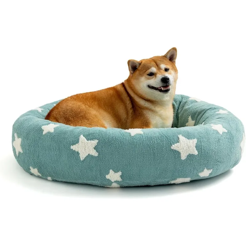 Donut Dog Beds for Medium Dogs Round Calming Pet Bed with Cute Star Fluffy Pet Cushion with Removable Washable Cover Soft Warm
Donut Dog Beds for Medium Dogs Round Calming Pet Bed with Cute Star Fluffy Pet Cushion with Removable Washable Cover Soft Warm