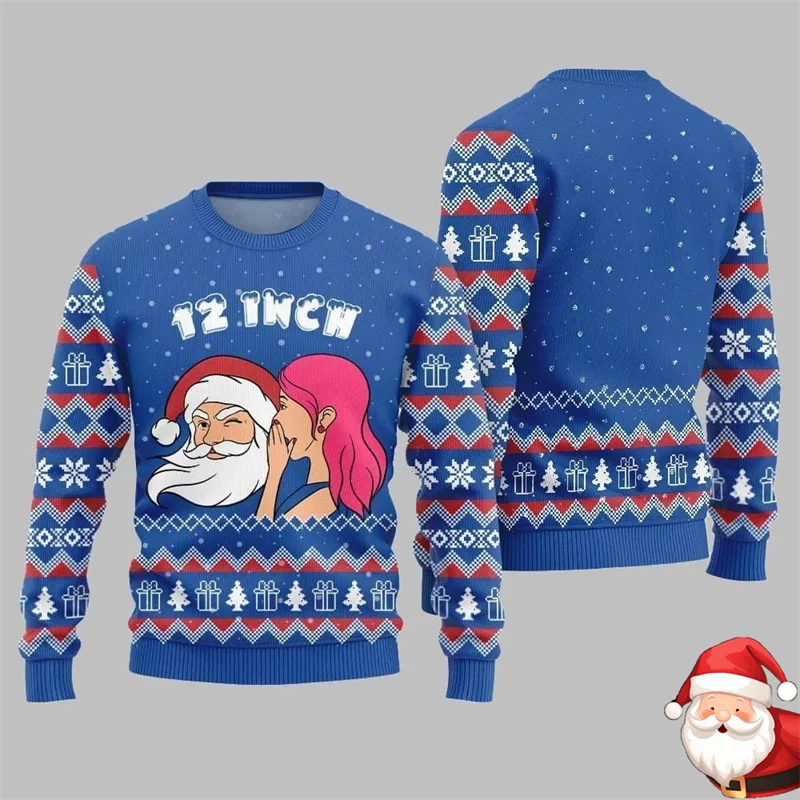 Christmas Naughty Santa 12 Inch Surprise Ugly Christmas Sweater Hip Hop Funny Streetwear Pullover Sweatshirt Sport Casual Top
Christmas Naughty Santa 12 Inch Surprise Ugly Christmas Sweater Hip Hop Funny Streetwear Pullover Sweatshirt Sport Casual Top
