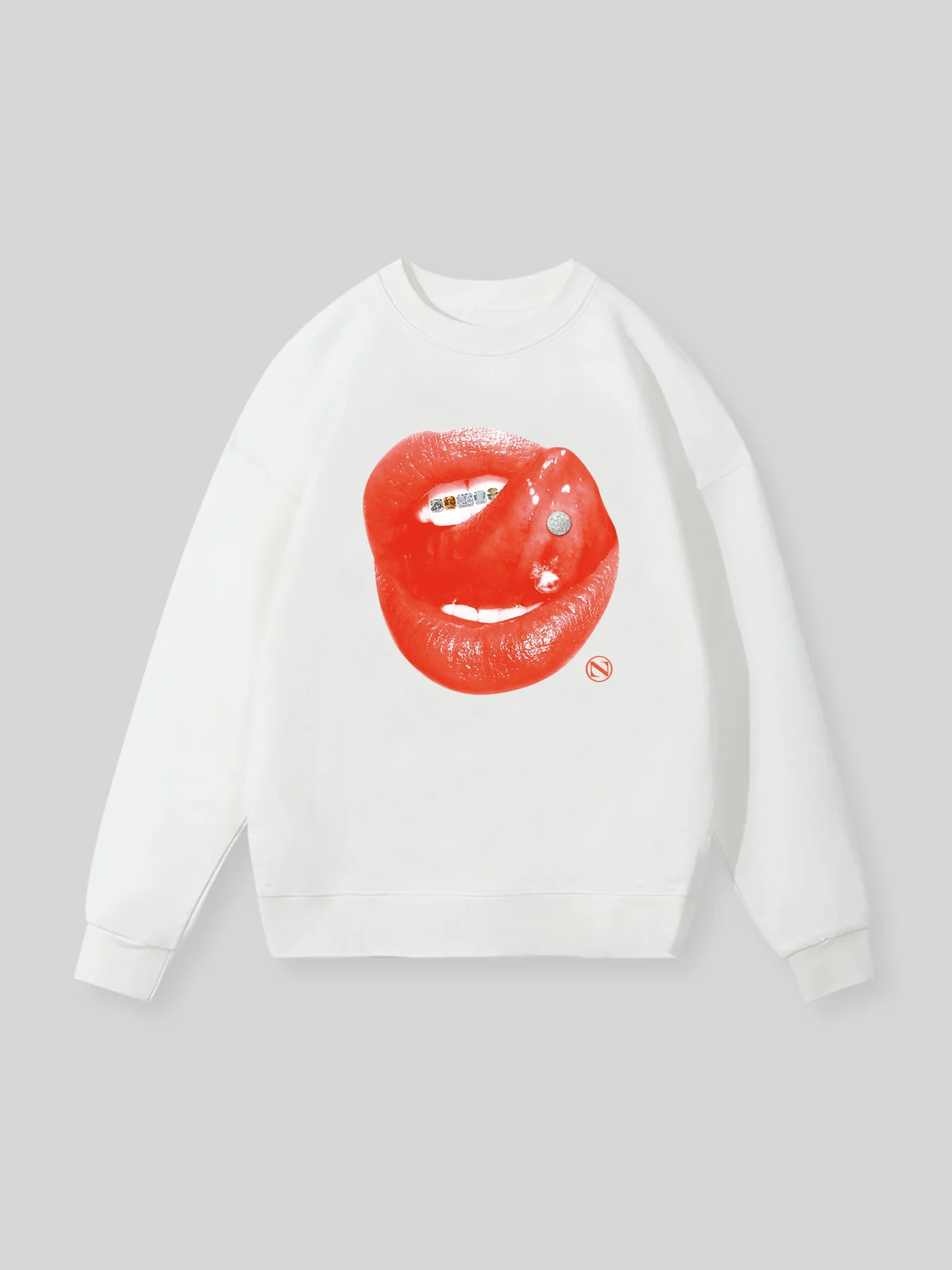 lip print sweatshirt, crew neck casual sweatshirt for winter & fall, women's clothing.
lip print sweatshirt, crew neck casual sweatshirt for winter & fall, women's clothing.