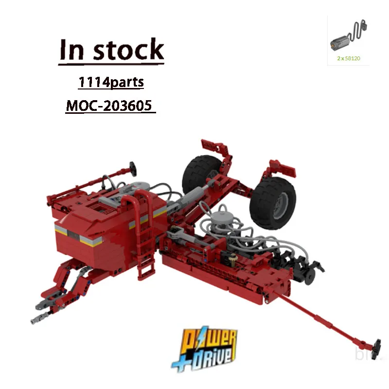 MOC-203605 New KR6 Agricultural Seeder Building Block Model, 1114 Parts, Boys' Children's Birthday Building Block Toy Gift
MOC-203605 New KR6 Agricultural Seeder Building Block Model, 1114 Parts, Boys' Children's Birthday Building Block Toy Gift