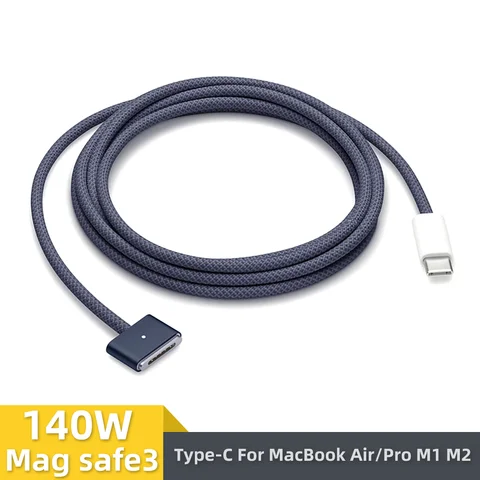 2-metrowy kabel USB typu C do magnetycznego adaptera ładowarki Magsafe 3 generacji do MacBooka Pro Air 14 16 M2 140 W Kabel do szybkiego ładowania