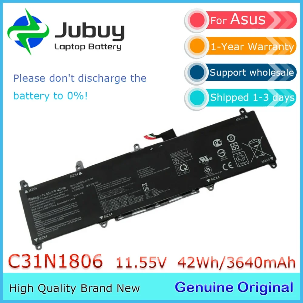 Оригинальный аккумулятор для ноутбука 11,55 В 42 Втч C31N1806 для Asus adol 13 13F 13FA 13FN 13U 13UN K330FA I330FN
Оригинальный аккумулятор для ноутбука 11,55 В 42 Втч C31N1806 для Asus adol 13 13F 13FA 13FN 13U 13UN K330FA I330FN