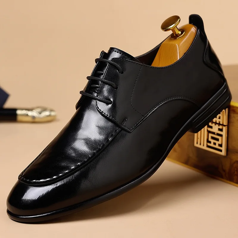 Fashion Comfortable Soft Leather Shoes Men's Pointed Toe Dress Shoes Spring Fall 2026 Square Heel Decent Business Office Shoes
Fashion Comfortable Soft Leather Shoes Men's Pointed Toe Dress Shoes Spring Fall 2026 Square Heel Decent Business Office Shoes