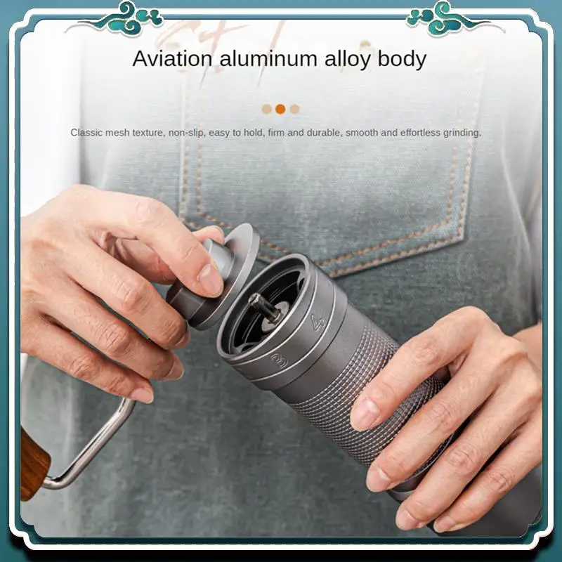 Manual Coffee Grinder Burr Inside Portable Hand Grinder With Double Bearing Positioning For Kitchen Office Silver-Gray
Manual Coffee Grinder Burr Inside Portable Hand Grinder With Double Bearing Positioning For Kitchen Office Silver-Gray
