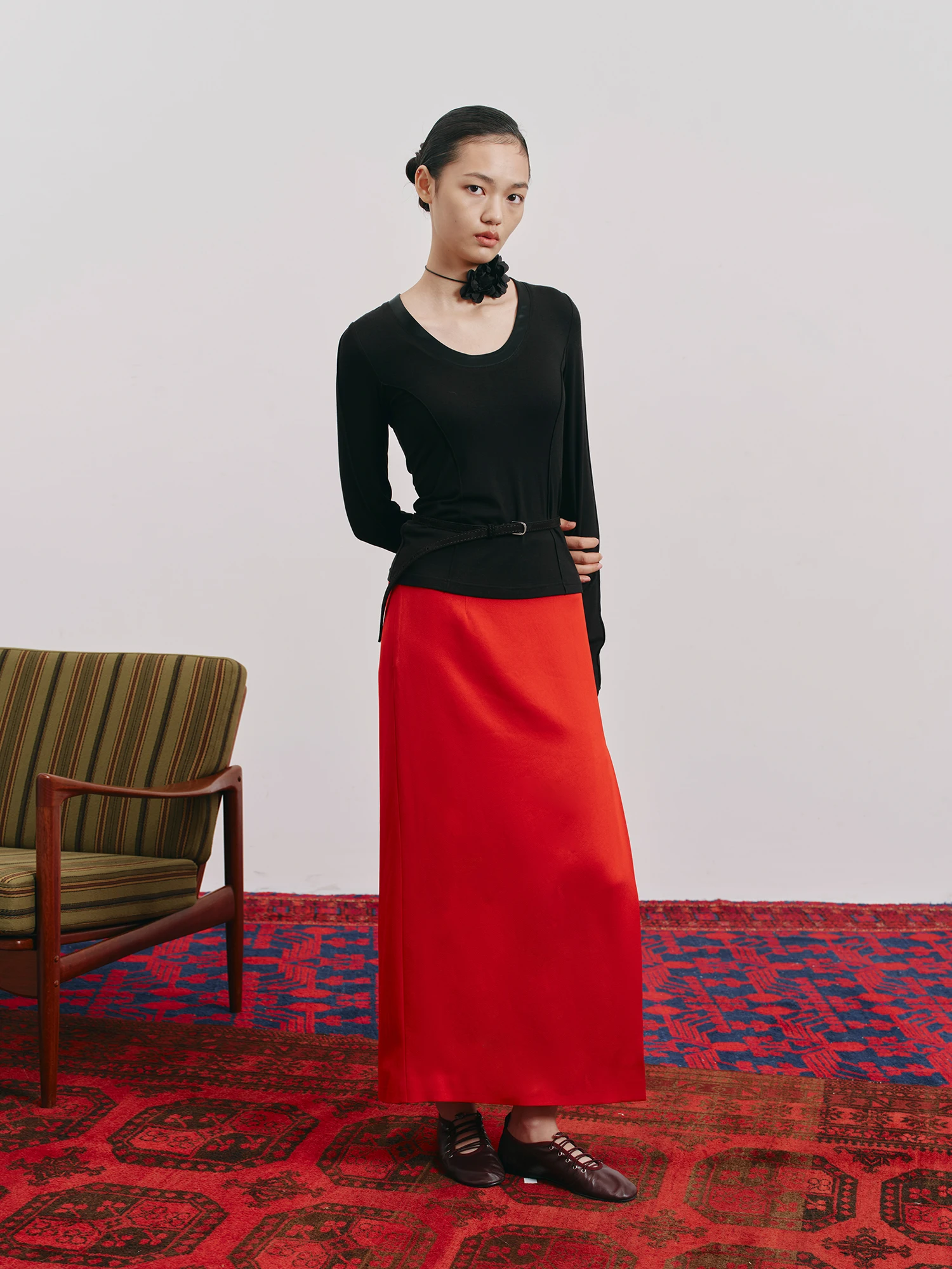 Red New Chinese Sle f-length Skirt Women's H-aped Straight-cut Long Skirt PBlueDot 2025 Spring Collection
Red New Chinese Sle f-length Skirt Women's H-aped Straight-cut Long Skirt PBlueDot 2025 Spring Collection