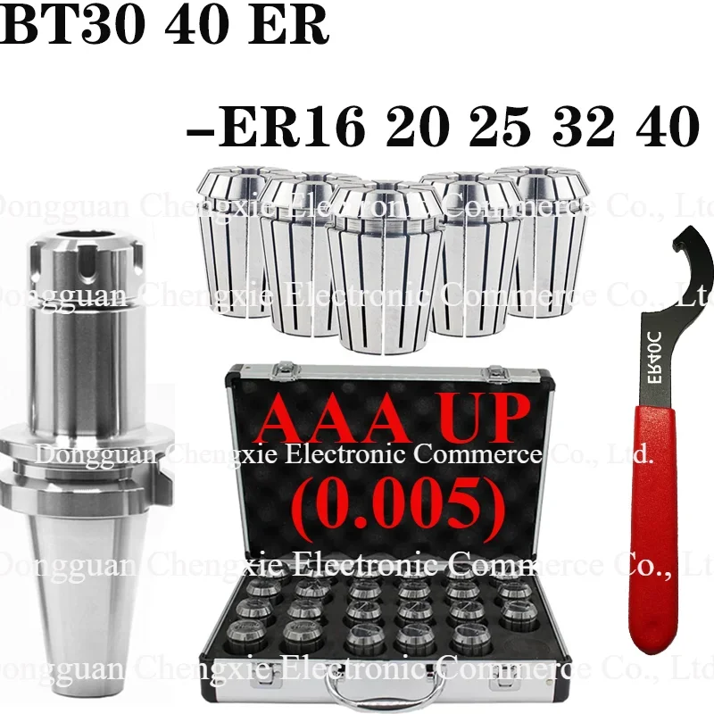 BT30 ER16 ER20 ER25 ER32 ER40 CNC Milling Machine Lathe Machining Tool Holder BT40 ER32 Spring Chuck Set Milling Machine Chuck
BT30 ER16 ER20 ER25 ER32 ER40 CNC Milling Machine Lathe Machining Tool Holder BT40 ER32 Spring Chuck Set Milling Machine Chuck