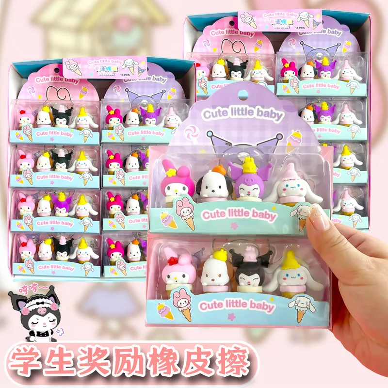 2\6set/lot Ice cream Kuromi Melody Eraser Cute Writing Drawing Pencil Erasers Stationery For Kids Gifts School Supplies
2\6set/lot Ice cream Kuromi Melody Eraser Cute Writing Drawing Pencil Erasers Stationery For Kids Gifts School Supplies