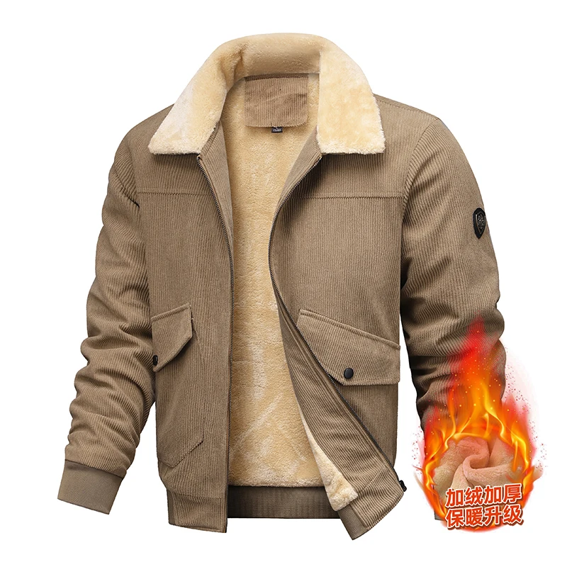 Men's Winter Thick Collar Cotton Jacket Pocket Men's Loose Workwear Top Mens Retro Parkas New Style Windproof Lamb Fleece Jacket
Men's Winter Thick Collar Cotton Jacket Pocket Men's Loose Workwear Top Mens Retro Parkas New Style Windproof Lamb Fleece Jacket