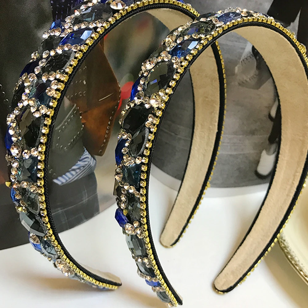Rhinestone Wide Edge Hair Card Accessories Band Women Headwrap Hoop Vintage Headdress Crystal Headband
Rhinestone Wide Edge Hair Card Accessories Band Women Headwrap Hoop Vintage Headdress Crystal Headband