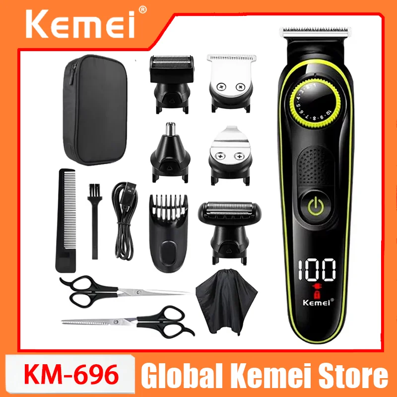 Kemei 696 Electric Hair Clipper Multifunctional Trimmer For Men Electric Shaver For Men's Razor Nose 5 In 1 Professional Trimmer
Kemei 696 Electric Hair Clipper Multifunctional Trimmer For Men Electric Shaver For Men's Razor Nose 5 In 1 Professional Trimmer