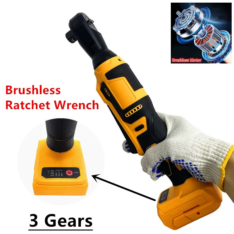 For DeWALT 20V Battery 1/2'' Brushless Electric Ratchet Wrench 3 Gears Cordless Driver Removal Screw Nut Handheld Power Tools
For DeWALT 20V Battery 1/2'' Brushless Electric Ratchet Wrench 3 Gears Cordless Driver Removal Screw Nut Handheld Power Tools