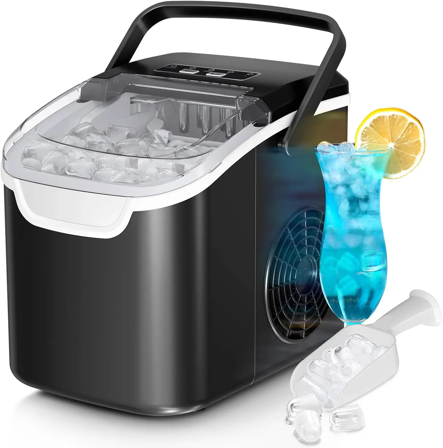 Countertop Ice Maker, 8 Cubes in 6 Mins, 26lb/Day, Portable & Energy Saving for Home/Party/Travel
Countertop Ice Maker, 8 Cubes in 6 Mins, 26lb/Day, Portable & Energy Saving for Home/Party/Travel