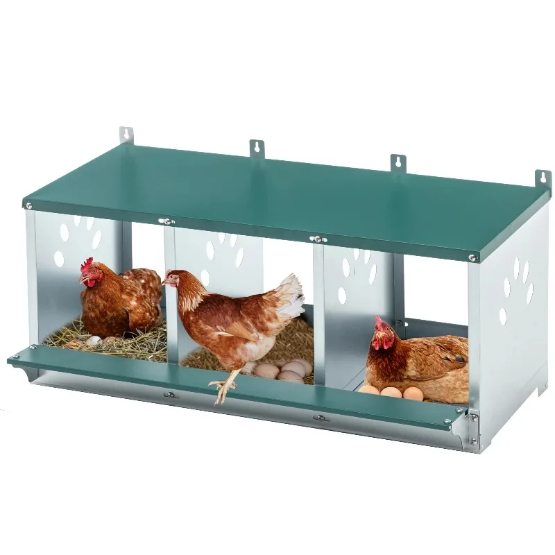 Metal Nesting Boxes for Chicken,3 Compartment Nesting Box,Galvanized Steel Nesting Boxes for Hens
Metal Nesting Boxes for Chicken,3 Compartment Nesting Box,Galvanized Steel Nesting Boxes for Hens