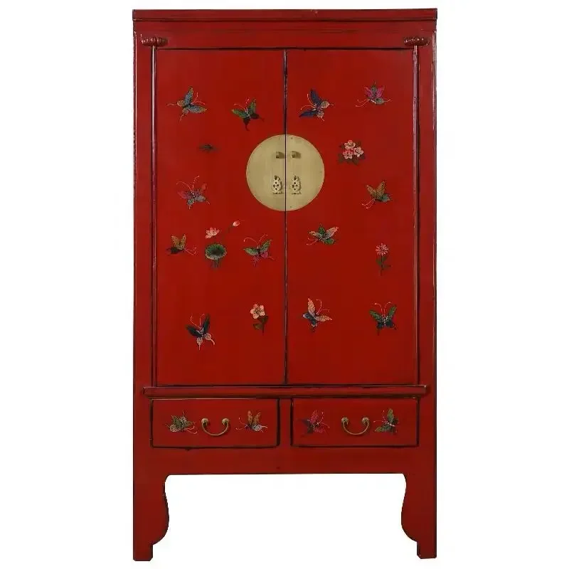 New Chinese solid wood hand-painted large wardrobe neoclassical retro painted old large wardrobe storage cabinet
New Chinese solid wood hand-painted large wardrobe neoclassical retro painted old large wardrobe storage cabinet
