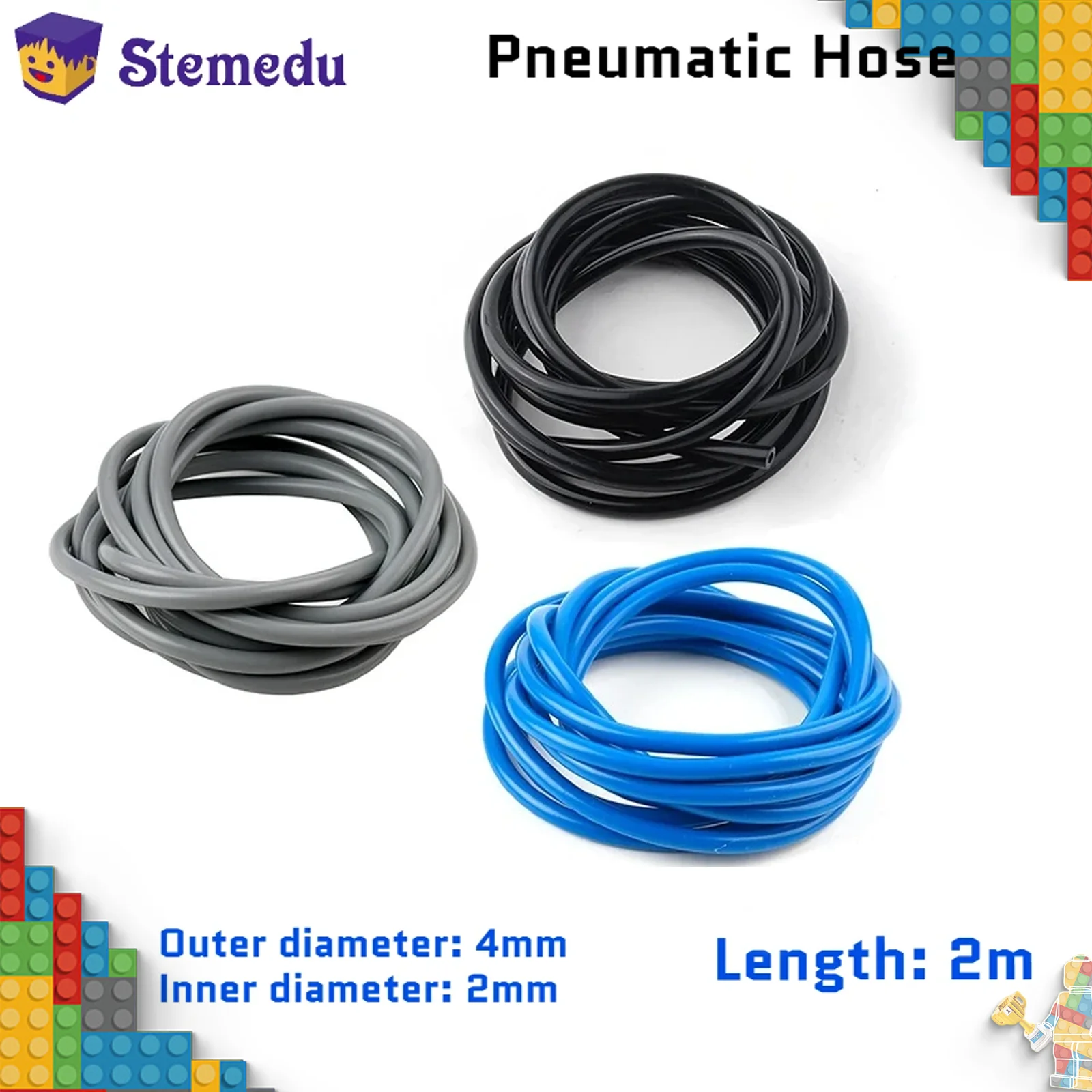 MOC 2M Pneumatic Hose Kit Power Bricks for Legoeds-Compatible DIY Car Builds Includes Valves Cylinders 4mm Tubing
MOC 2M Pneumatic Hose Kit Power Bricks for Legoeds-Compatible DIY Car Builds Includes Valves Cylinders 4mm Tubing