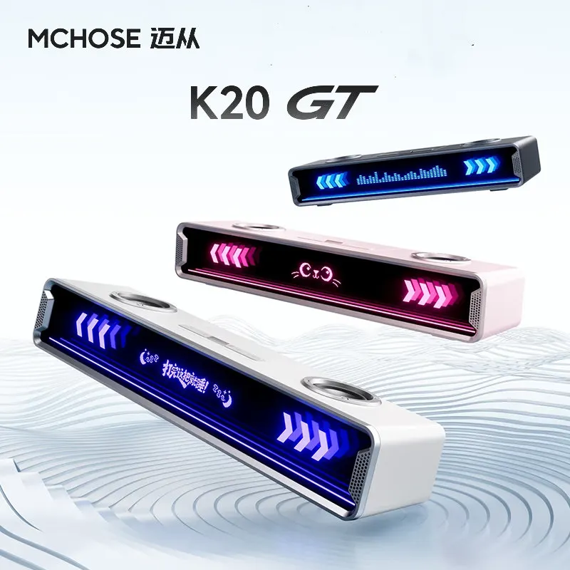 Mchose K20 Gt Bluetooth Gaming Speaker Real Time Full Screen Lyric Display Wired Desktop Soundbar For Home Pc Gaming Desk Setup
Mchose K20 Gt Bluetooth Gaming Speaker Real Time Full Screen Lyric Display Wired Desktop Soundbar For Home Pc Gaming Desk Setup