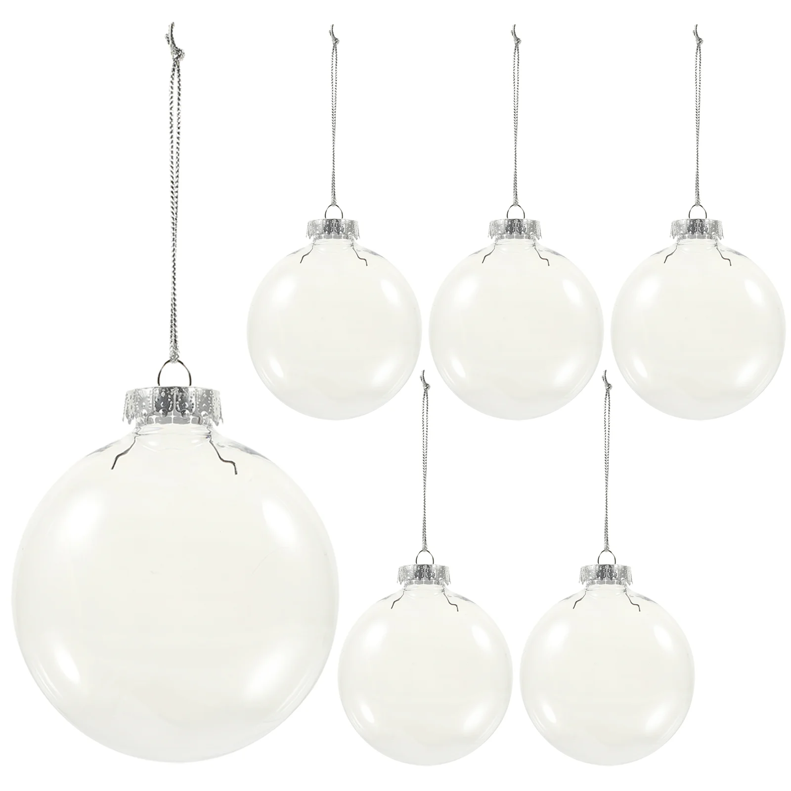 6 Pcs Christmas Wreath Flat Balls Tree Fillable Transparent Man Outdoor Decorations
6 Pcs Christmas Wreath Flat Balls Tree Fillable Transparent Man Outdoor Decorations