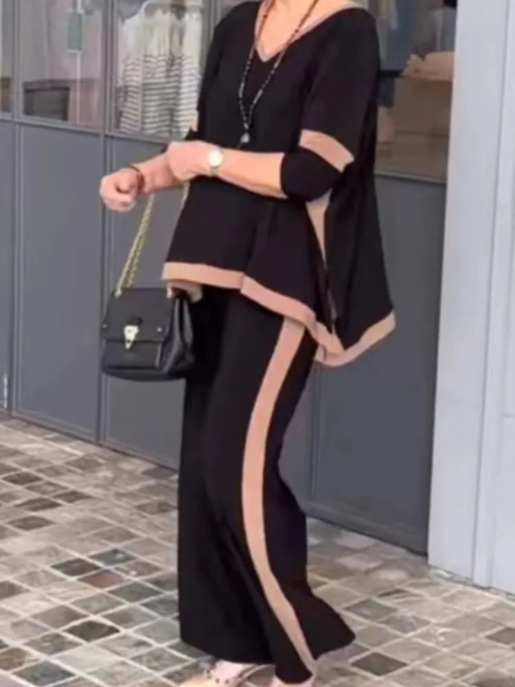 2025 New Fashion Sets Loose Oversized Casual V-Neck Top Shirt Straight Leg Pants Set Hot Selling Fashion Women's Clothing
2025 New Fashion Sets Loose Oversized Casual V-Neck Top Shirt Straight Leg Pants Set Hot Selling Fashion Women's Clothing