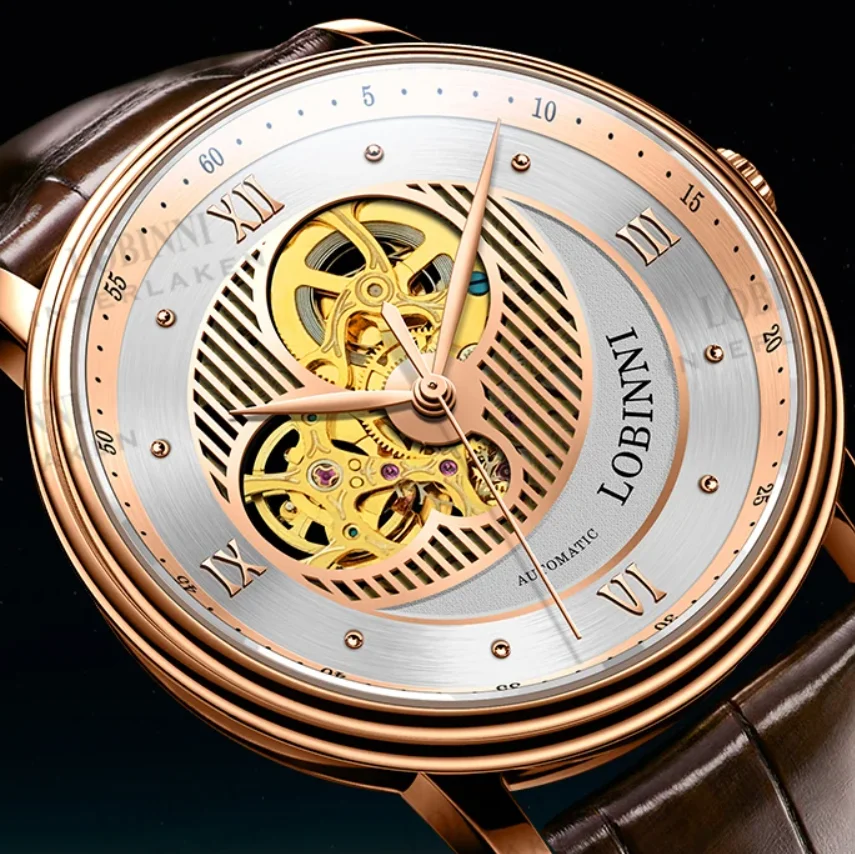 Lobinni Men Automatic Watch 40MM Luxury Mechanical Wristwatch Skeleton Dial Waterproof Sapphire Mirror
Lobinni Men Automatic Watch 40MM Luxury Mechanical Wristwatch Skeleton Dial Waterproof Sapphire Mirror
