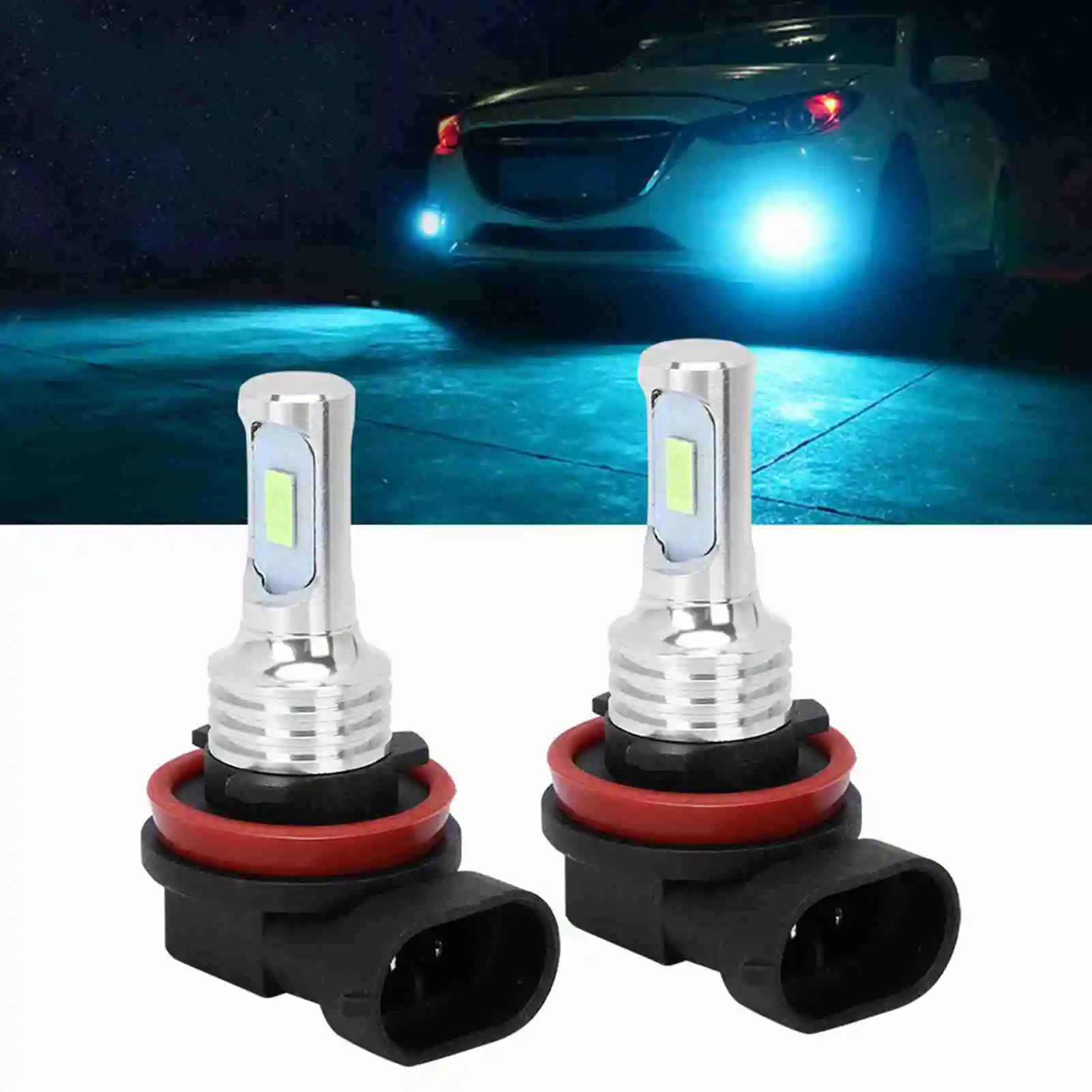 Car Fog Light Ice Blue Fog Light 2Pcs H8/H11 80W 8000K LED Fog Light Bulb Lamp Ice Blue12-24V
Car Fog Light Ice Blue Fog Light 2Pcs H8/H11 80W 8000K LED Fog Light Bulb Lamp Ice Blue12-24V