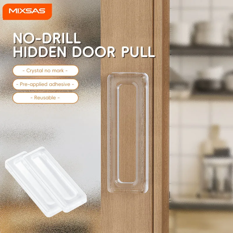MIXSAS Self-Adhesive Sliding Door Handle Transparent Silicone Soft Handle Pull Kitchen Cabinet Glass Door Drawer Handles 1/2PCS
MIXSAS Self-Adhesive Sliding Door Handle Transparent Silicone Soft Handle Pull Kitchen Cabinet Glass Door Drawer Handles 1/2PCS