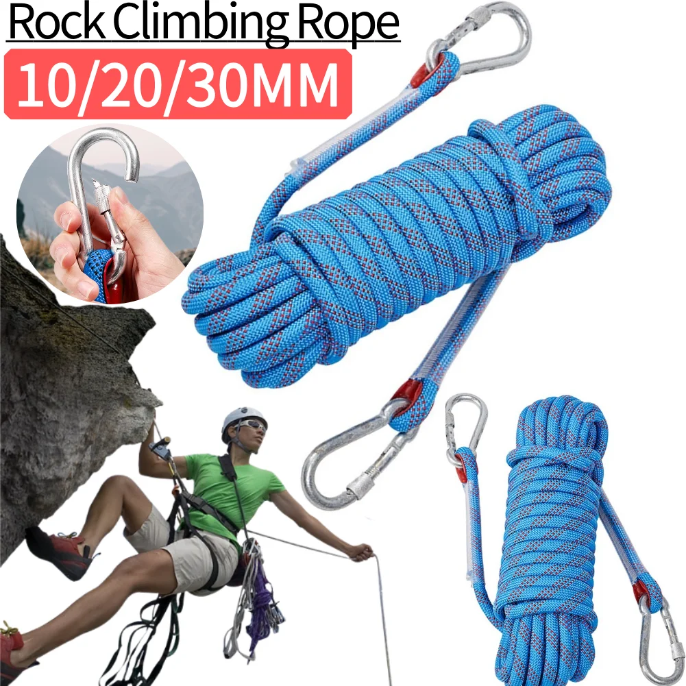 10/20/30mm Outdoor Static Rapelling Rope with 2 Hooks Climbing Emergency Rope Mountaineering Rope for Fire Escape Car Rescue
10/20/30mm Outdoor Static Rapelling Rope with 2 Hooks Climbing Emergency Rope Mountaineering Rope for Fire Escape Car Rescue