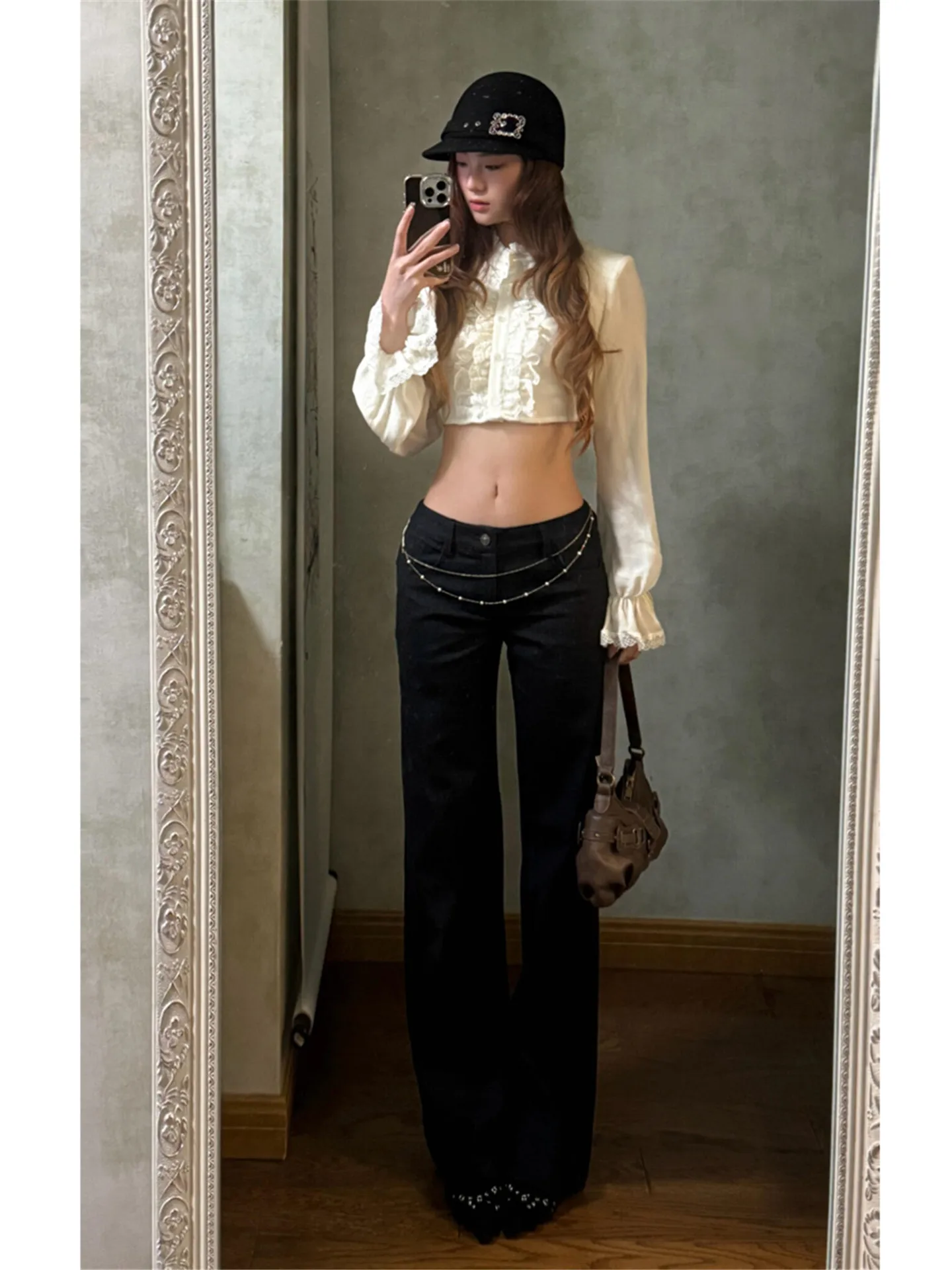 American Retro Low Waist Straight Leg Jeans Women's Spring Slimming Long Narrow Version Floor-Length Pants High Heels
American Retro Low Waist Straight Leg Jeans Women's Spring Slimming Long Narrow Version Floor-Length Pants High Heels